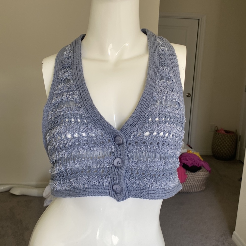RACHEL ROY CROP VEST TOP SIZE M MSRP $69.00 NWT